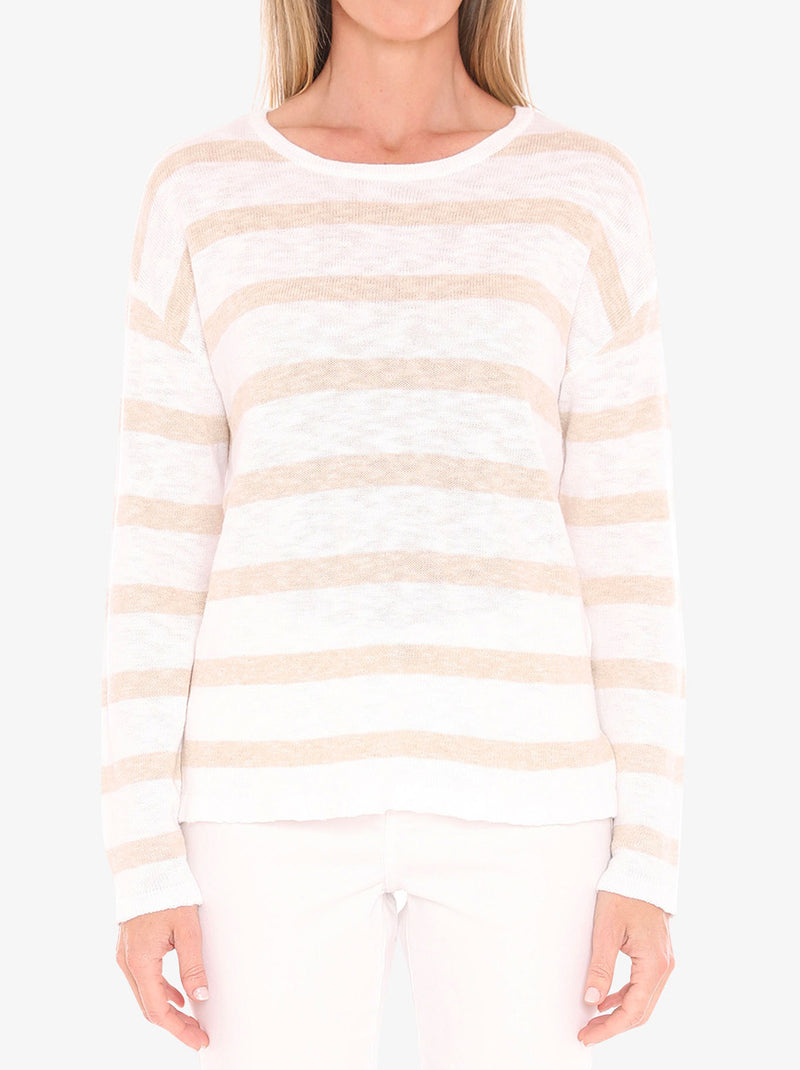 JUMP STRIPE SLUB PULLOVER