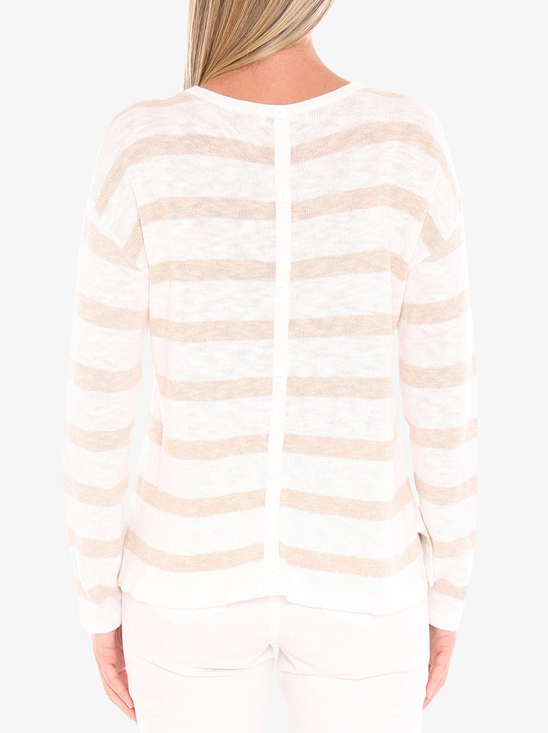 JUMP STRIPE SLUB PULLOVER
