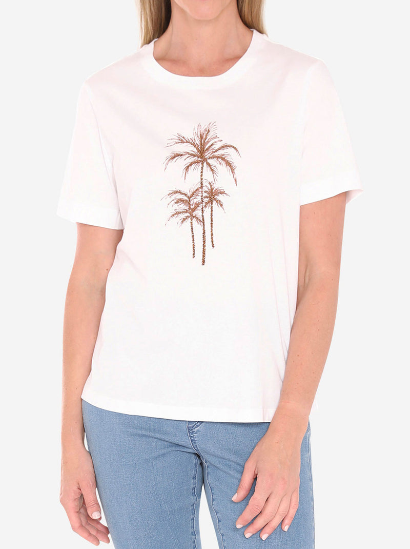 JUMP BEADED PALM TREE TEE