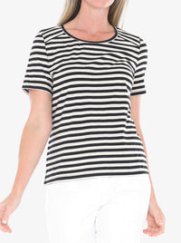 JUMP STRIPE SHORT SLEEVE TOP