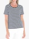JUMP STRIPE SHORT SLEEVE TOP