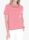 JUMP STRIPE SHORT SLEEVE TOP