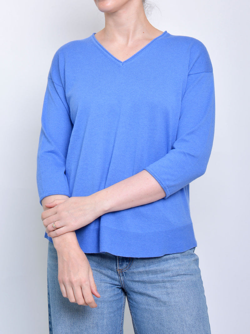 JAMES MELBOURNE VEE NECK 3/4 SLEEVE KNIT