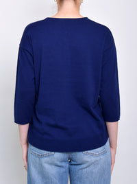 JAMES MELBOURNE VEE NECK 3/4 SLEEVE KNIT