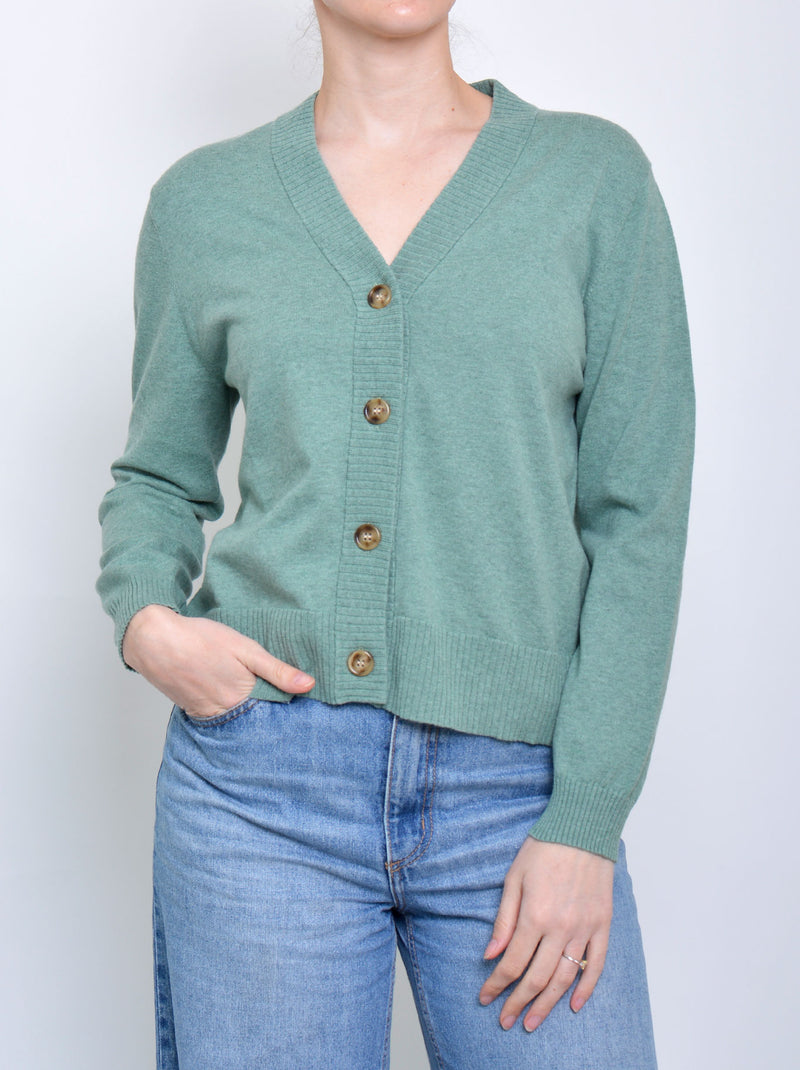 JAMES MELBOURNE VEE BUTTON CARDI