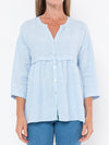 JUMP STRIPE GATHER TOP