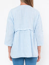 JUMP STRIPE GATHER TOP