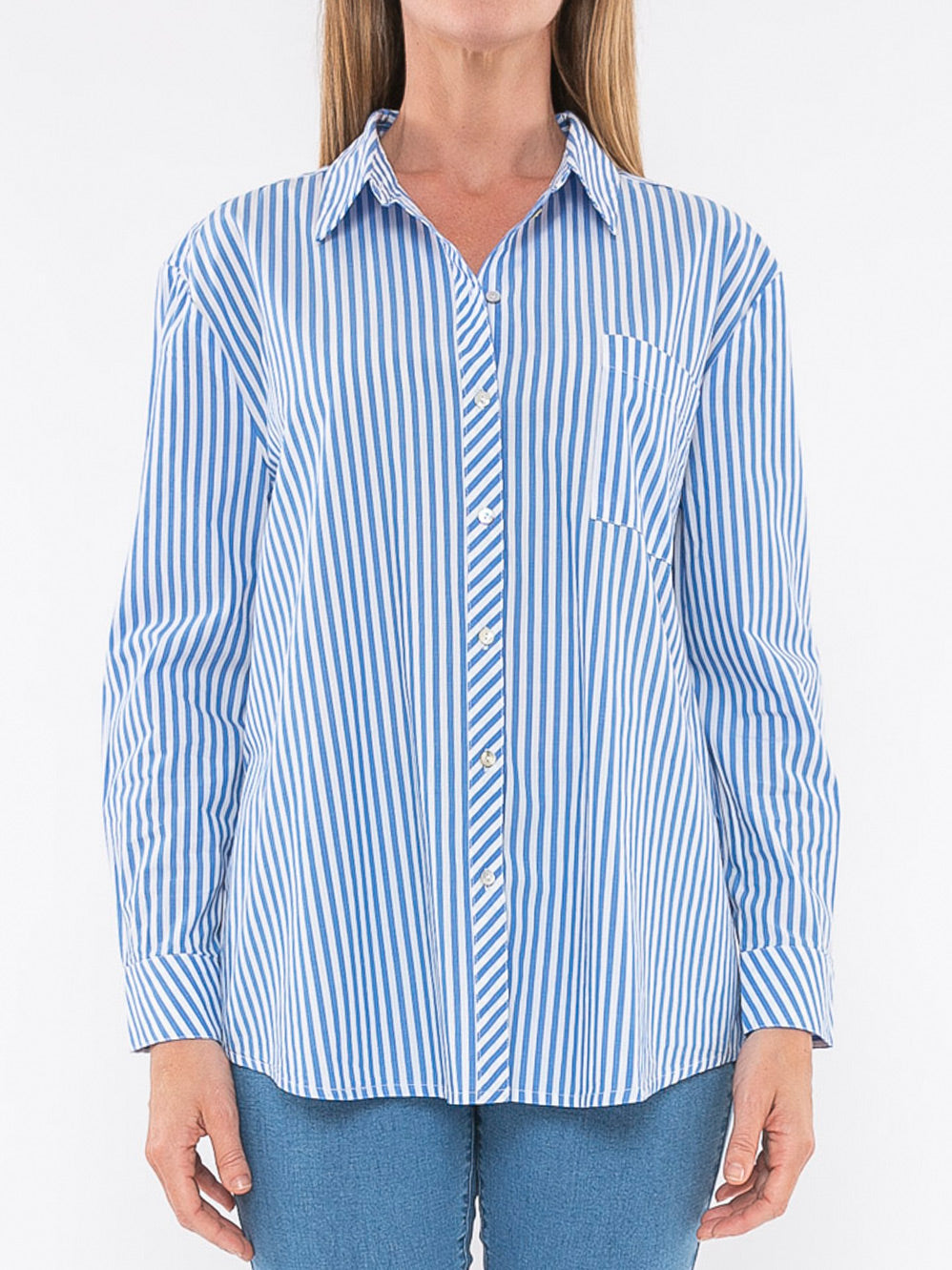 JUMP COTTON STRIPE SHIRT