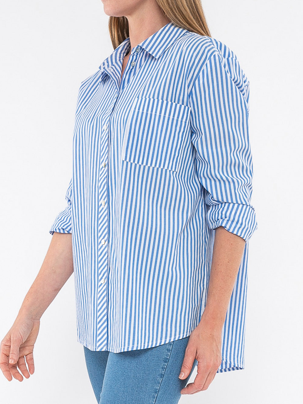 JUMP COTTON STRIPE SHIRT
