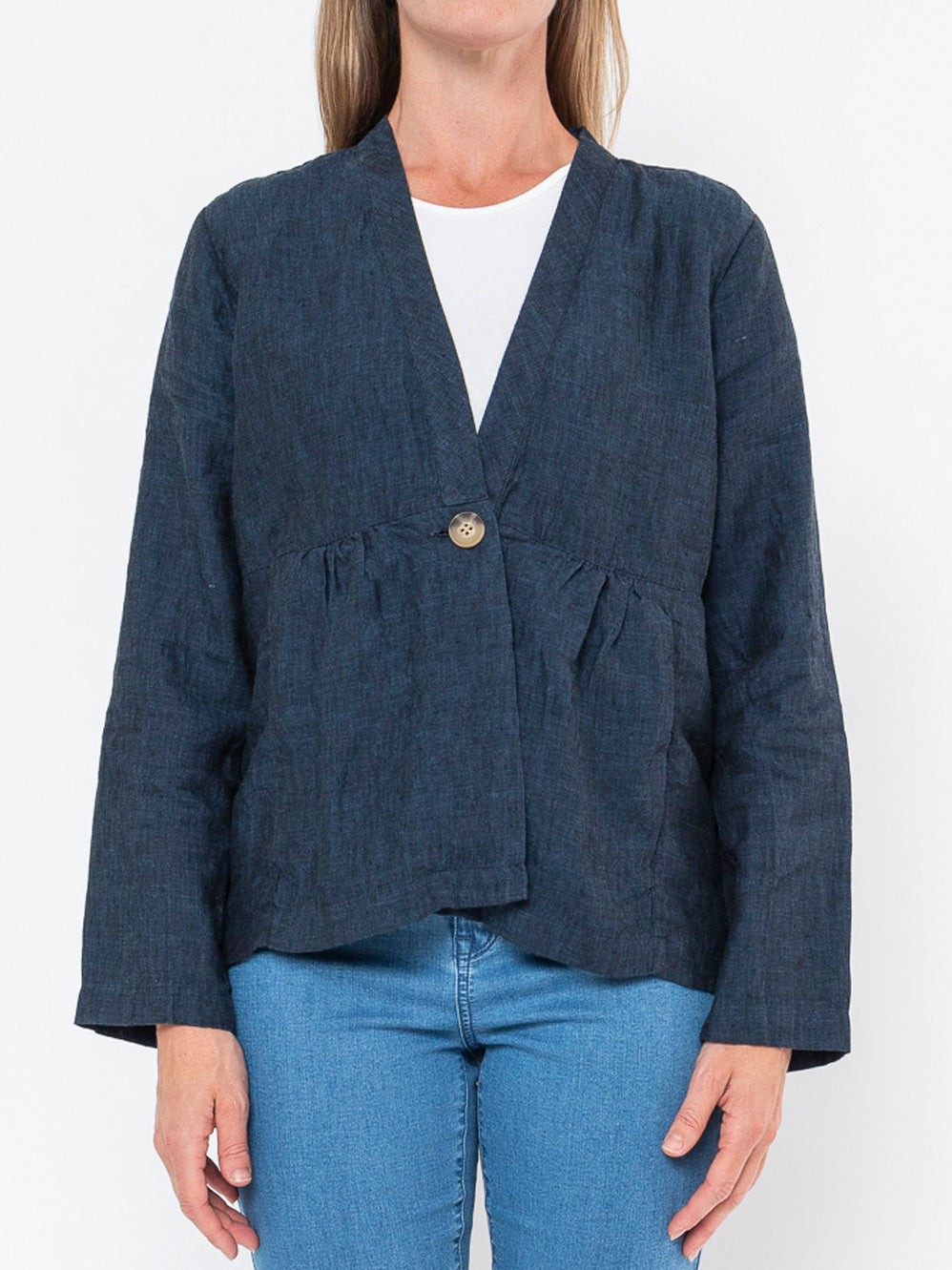 JUMP LINEN GATHER JACKET
