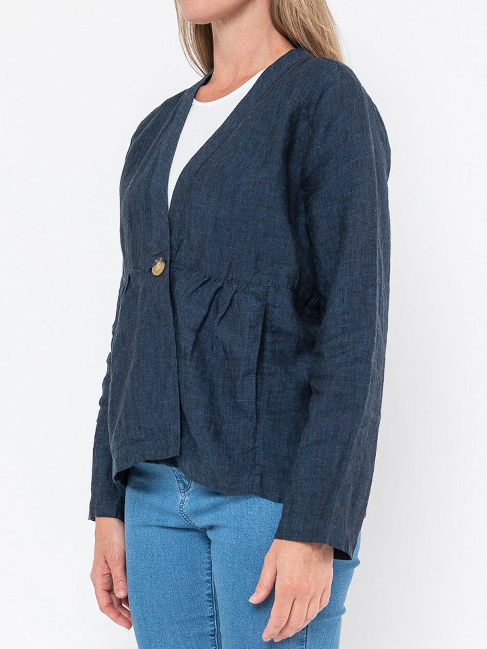 JUMP LINEN GATHER JACKET