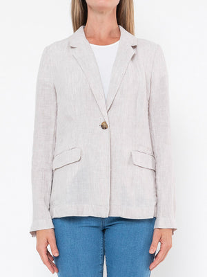 JUMP LINEN STRIPE BLAZER