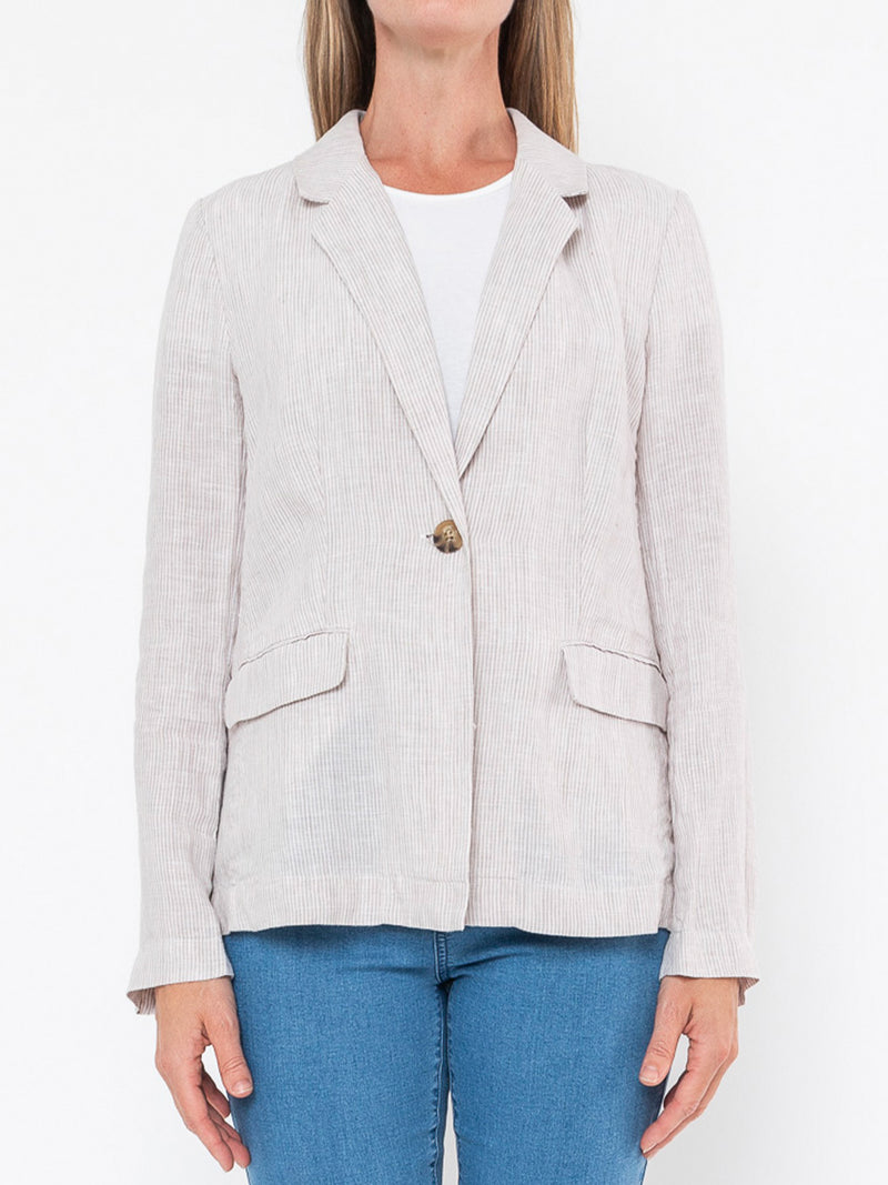 JUMP LINEN STRIPE BLAZER