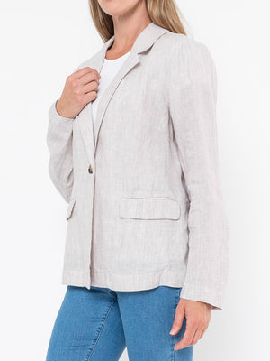 JUMP LINEN STRIPE BLAZER