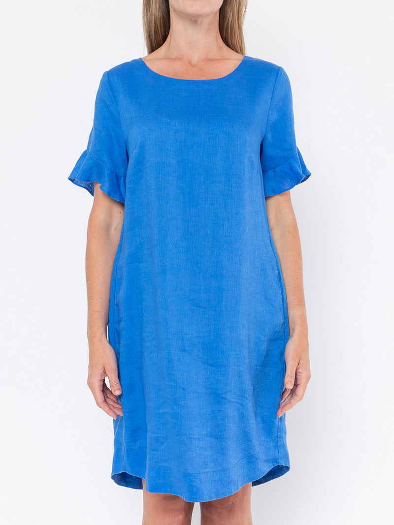 JUMP FLUTTER SLEEVE SHIRT DRESS