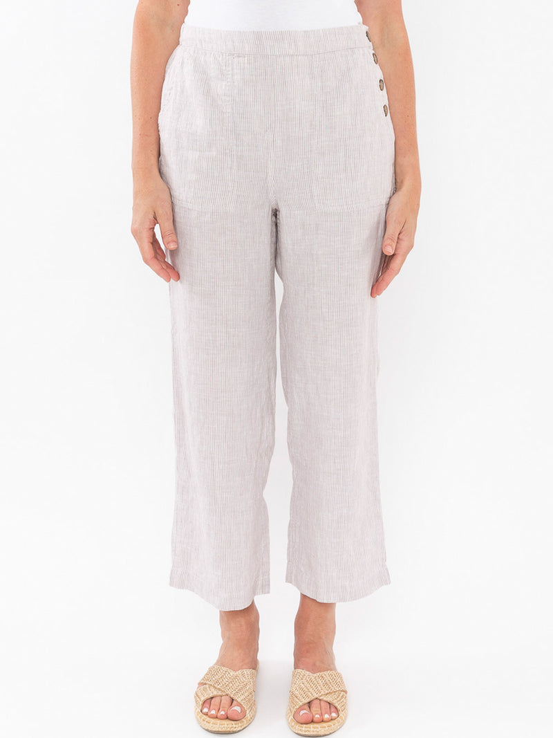 JUMP LINEN STRIPE PANT