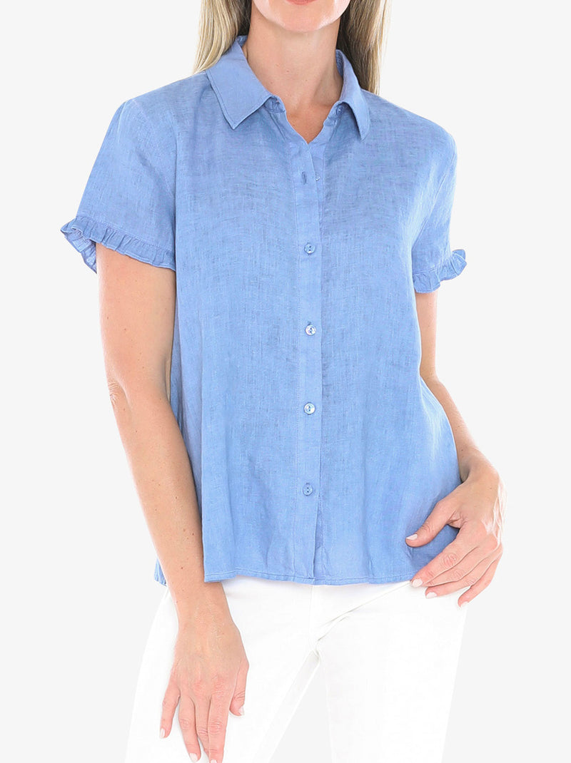 JUMP PIGMENT RUFFLE SHIRT