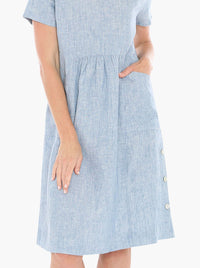 JUMP SIDE BUTTON DRESS