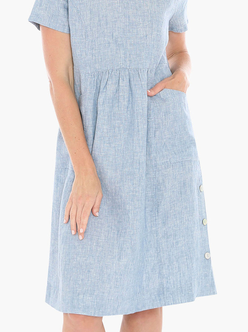 JUMP SIDE BUTTON DRESS