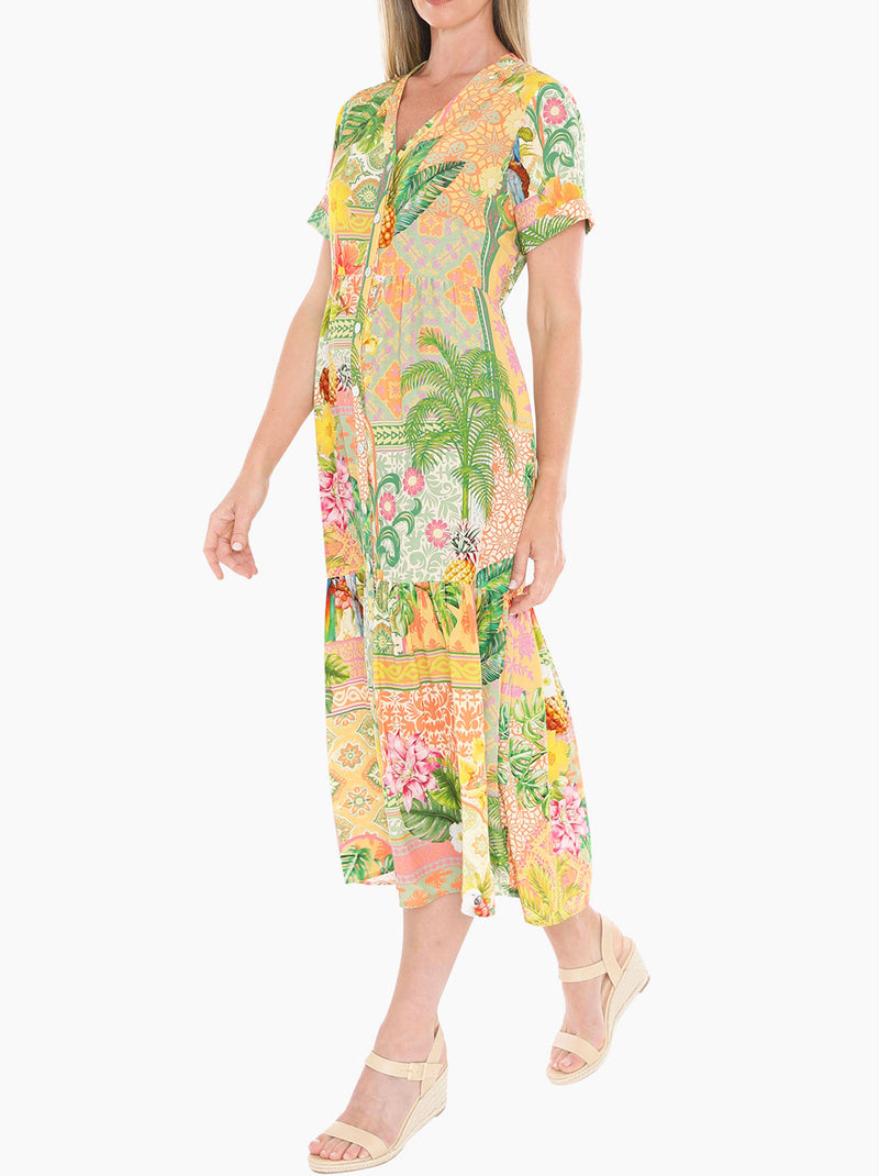JUMP PINA COLADA TIERED DRESS