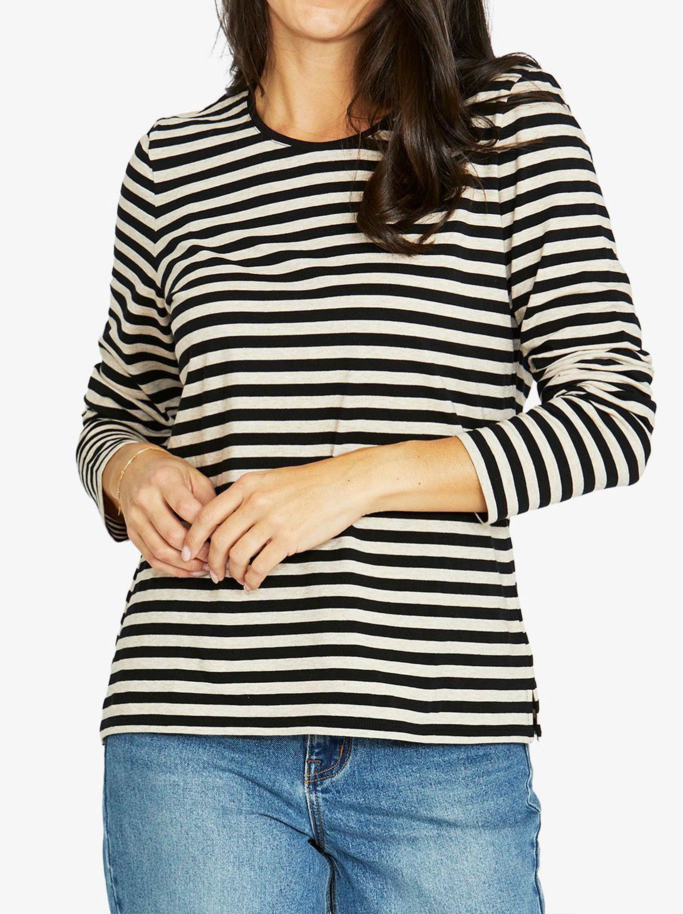 JUMP STRIPE CREW LONG SLEEVE TEE