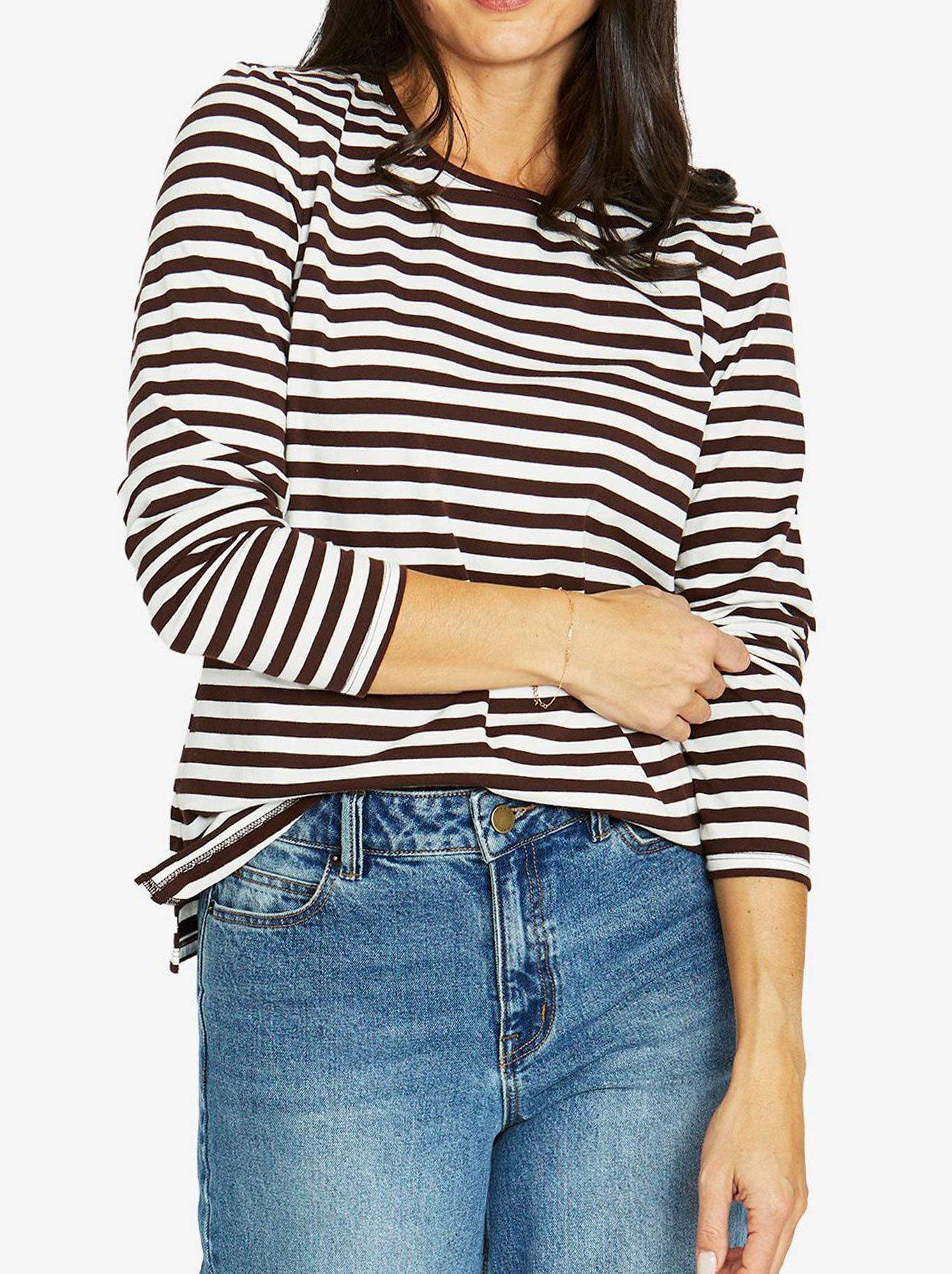 JUMP STRIPE CREW LONG SLEEVE TEE