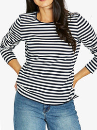 JUMP STRIPE CREW LONG SLEEVE TEE
