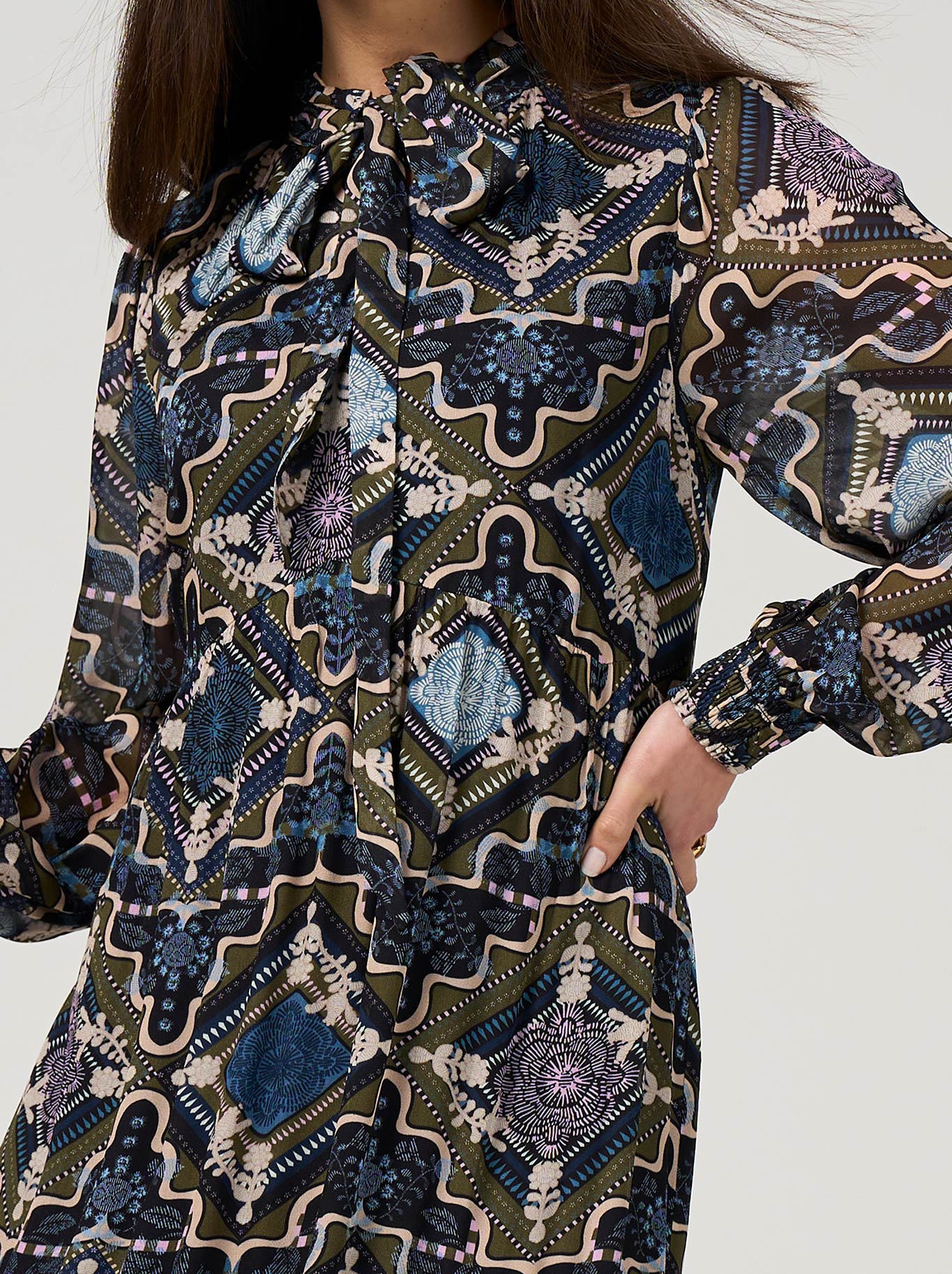 LOOBIE'S STORY REGALIA MIDI DRESS