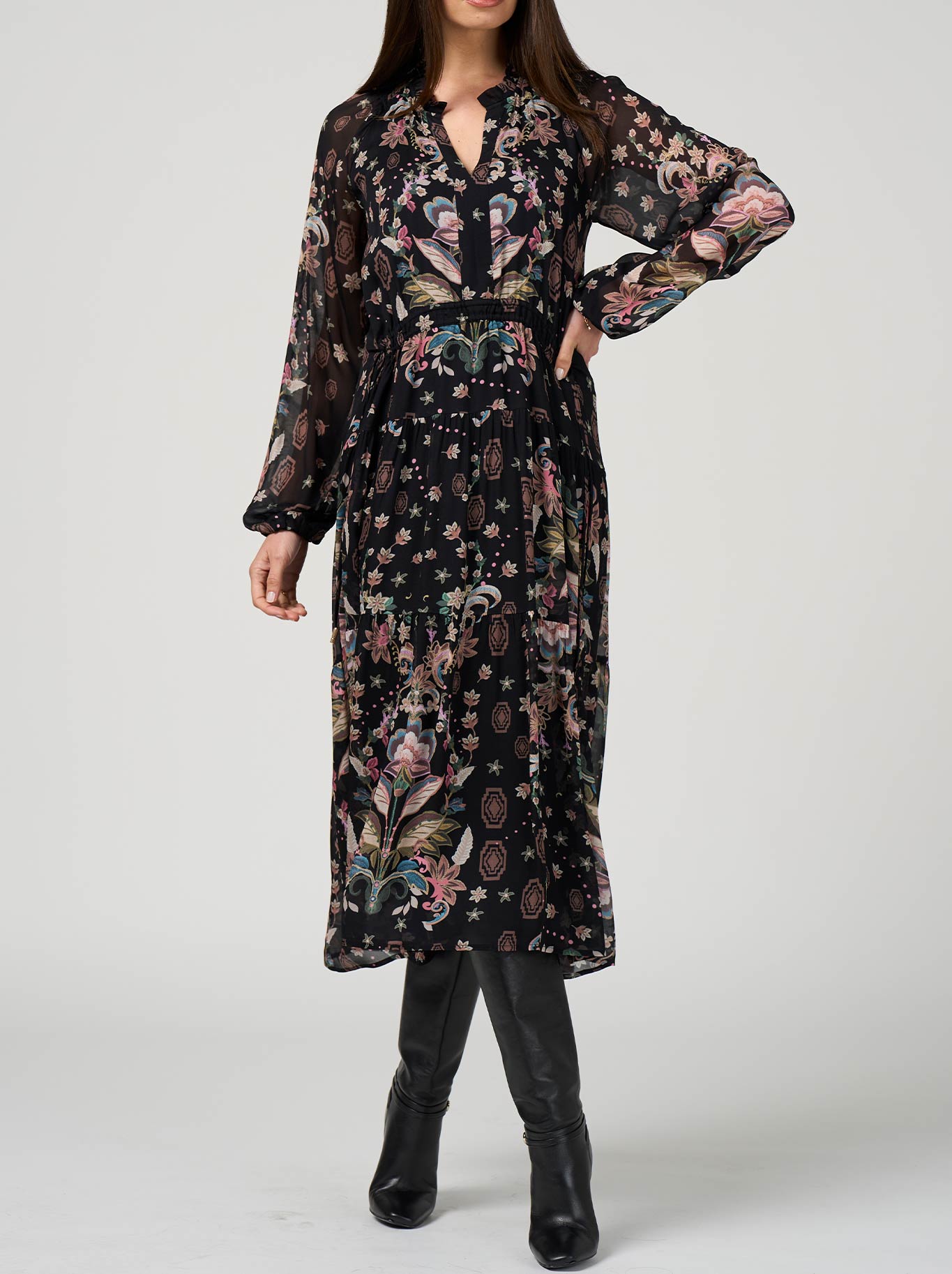 LOOBIE'S STORY ANTIONETTE MIDI DRESS