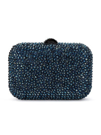 OLGA BERG CASEY HOT FIX ENCRUSTED CLUTCH