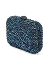 OLGA BERG CASEY HOT FIX ENCRUSTED CLUTCH