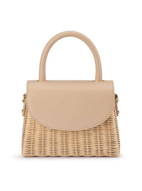 OLGA BERG ELLE WICKER BAG
