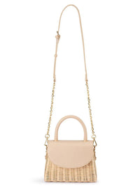 OLGA BERG ELLE WICKER BAG