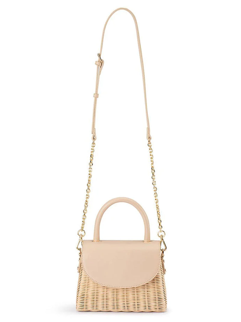 OLGA BERG ELLE WICKER BAG