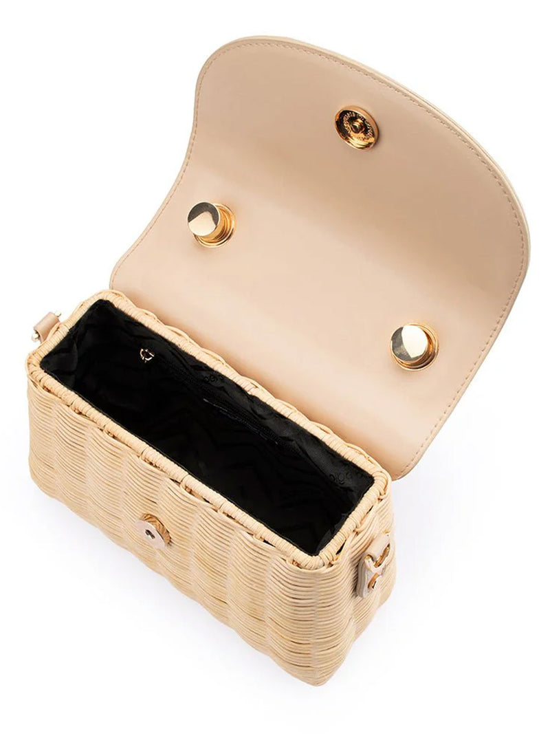 OLGA BERG ELLE WICKER BAG