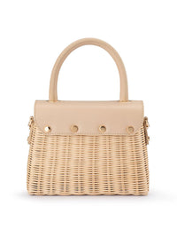 OLGA BERG ELLE WICKER BAG