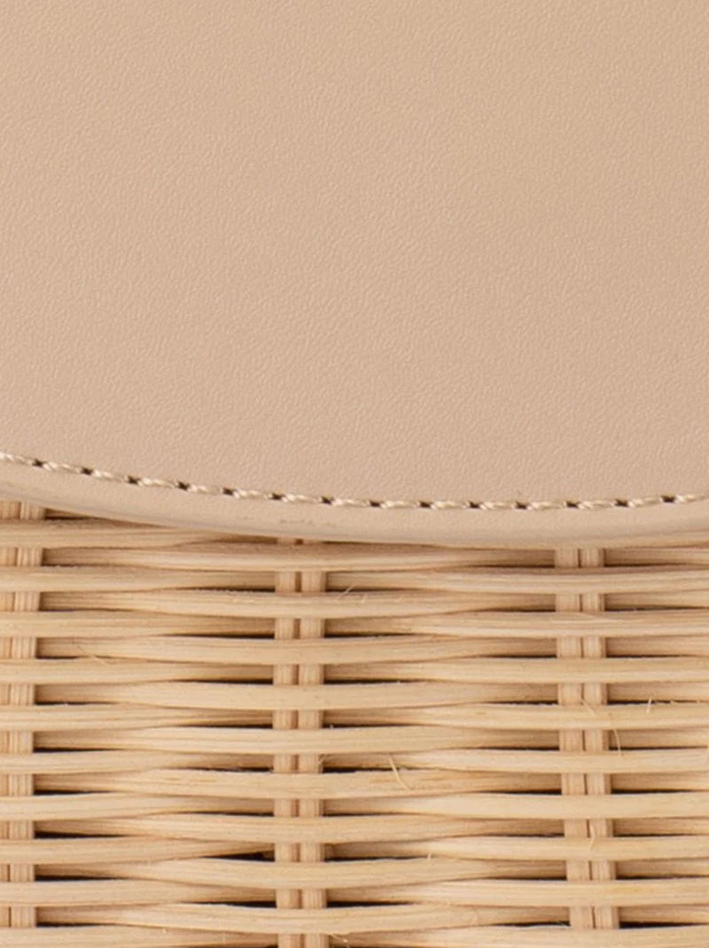 OLGA BERG ELLE WICKER BAG