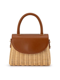 OLGA BERG ELLE WICKER BAG