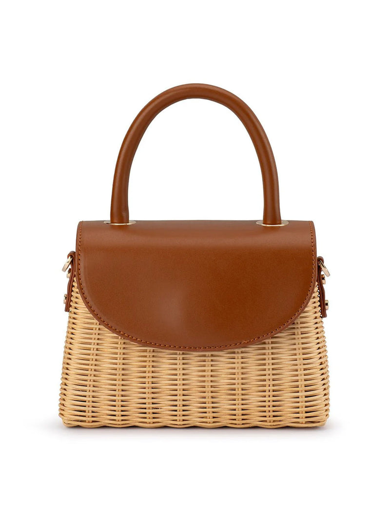 OLGA BERG ELLE WICKER BAG