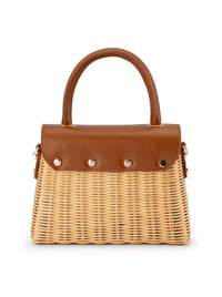OLGA BERG ELLE WICKER BAG