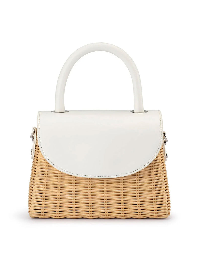 OLGA BERG ELLE WICKER BAG