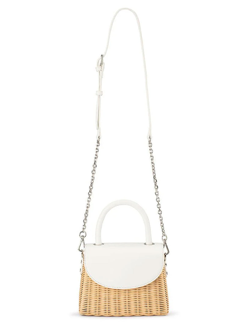 OLGA BERG ELLE WICKER BAG