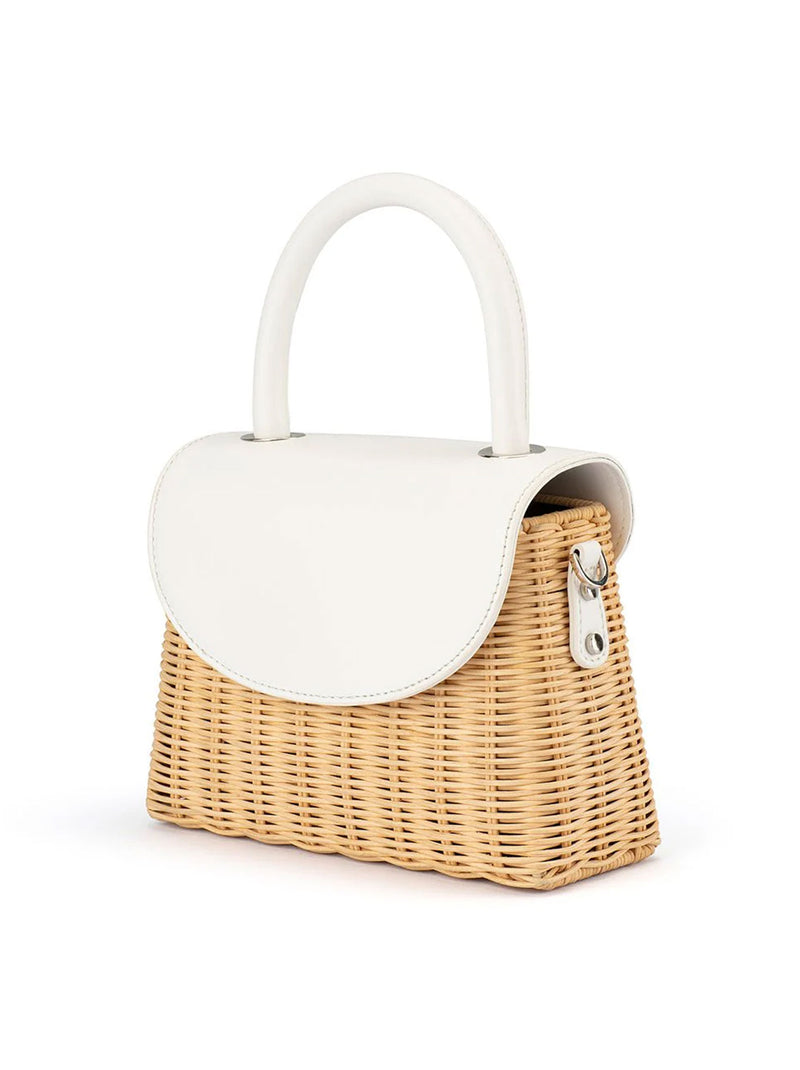 OLGA BERG ELLE WICKER BAG