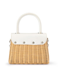 OLGA BERG ELLE WICKER BAG