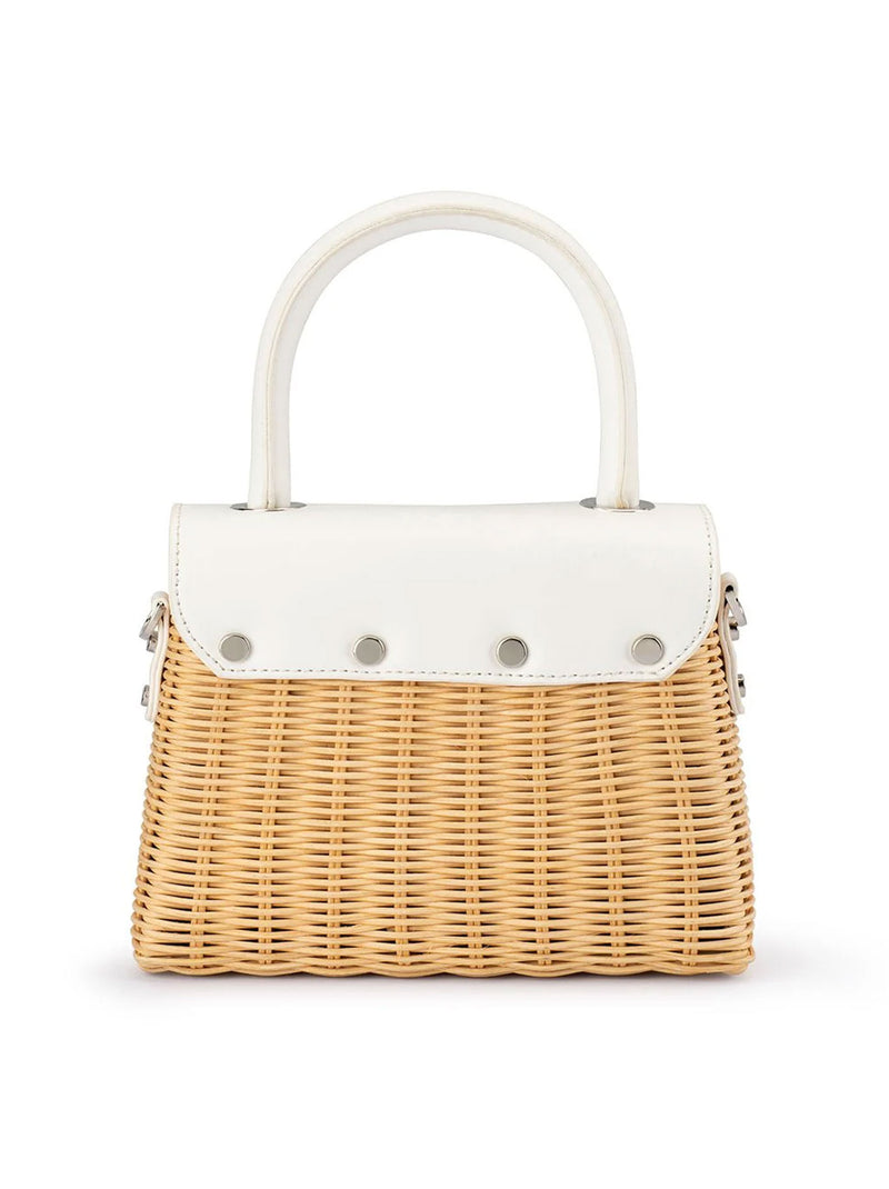 OLGA BERG ELLE WICKER BAG