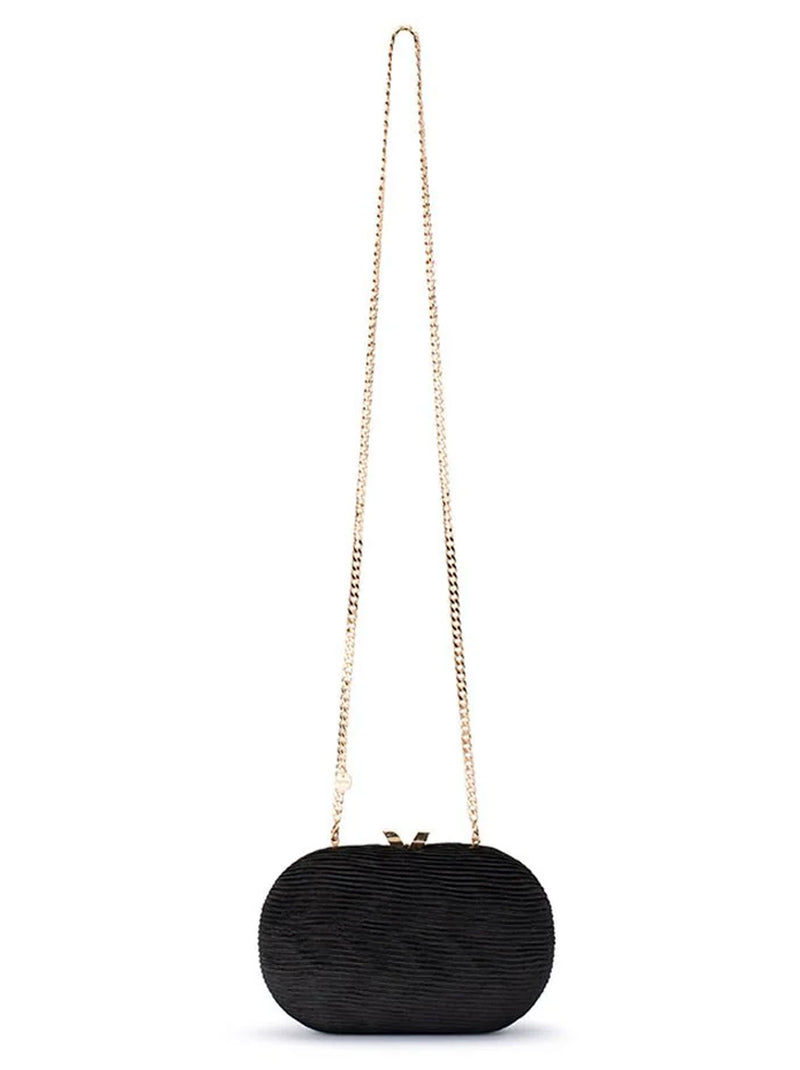 OLGA BERG NATALIE PLEATED CLUTCH