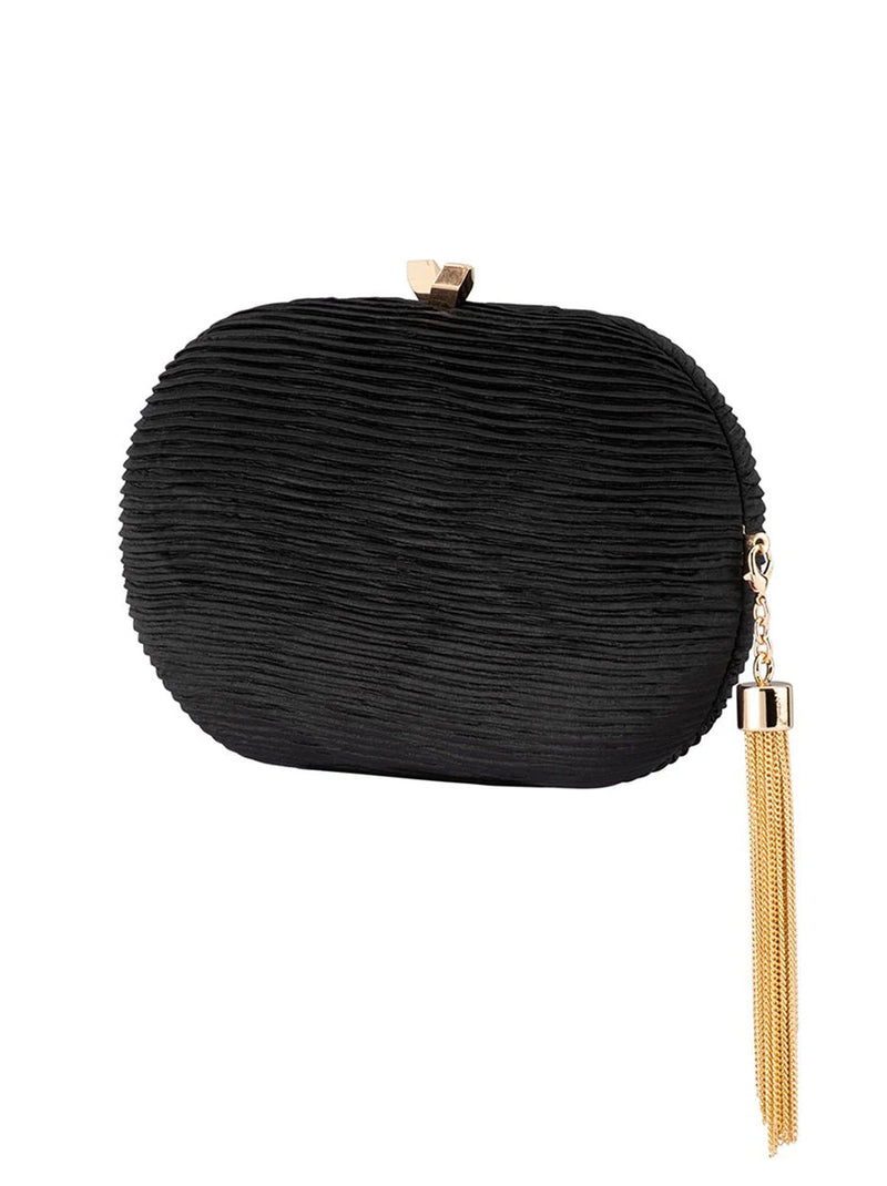 OLGA BERG NATALIE PLEATED CLUTCH