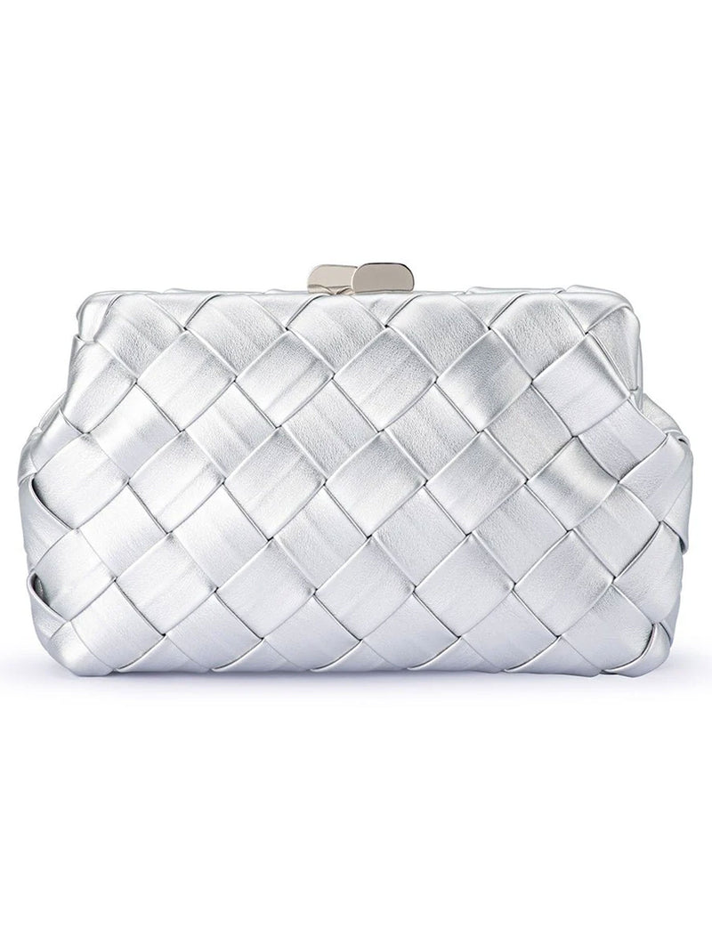 OLGA BERG QUINN WOVEN CLUTCH