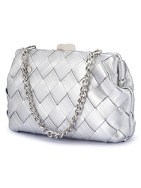 OLGA BERG QUINN WOVEN CLUTCH
