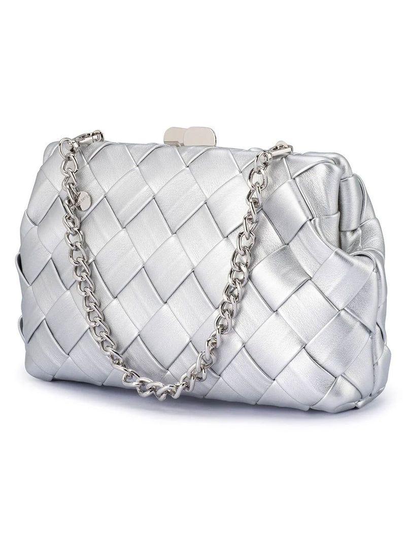 OLGA BERG QUINN WOVEN CLUTCH